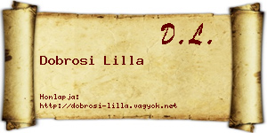 Dobrosi Lilla névjegykártya