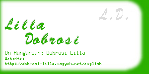 lilla dobrosi business card